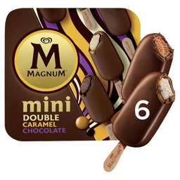 Magnum Magnum Mini Multipack Dupla Csokoládé és Dupla Karamell jégkrém 6 x 60 ml