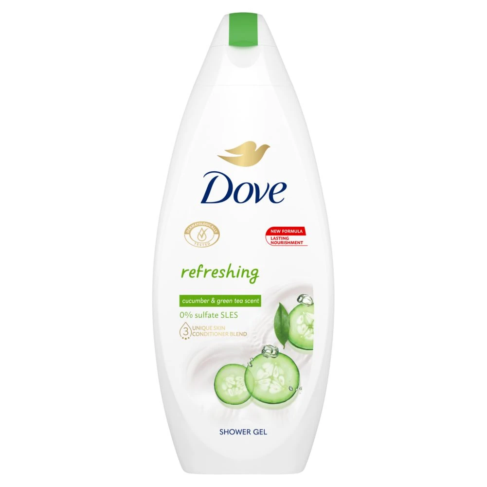 Dove Go Fresh bőrtápláló krémtusfürdő uborka és zöld tea illattal 250 ml