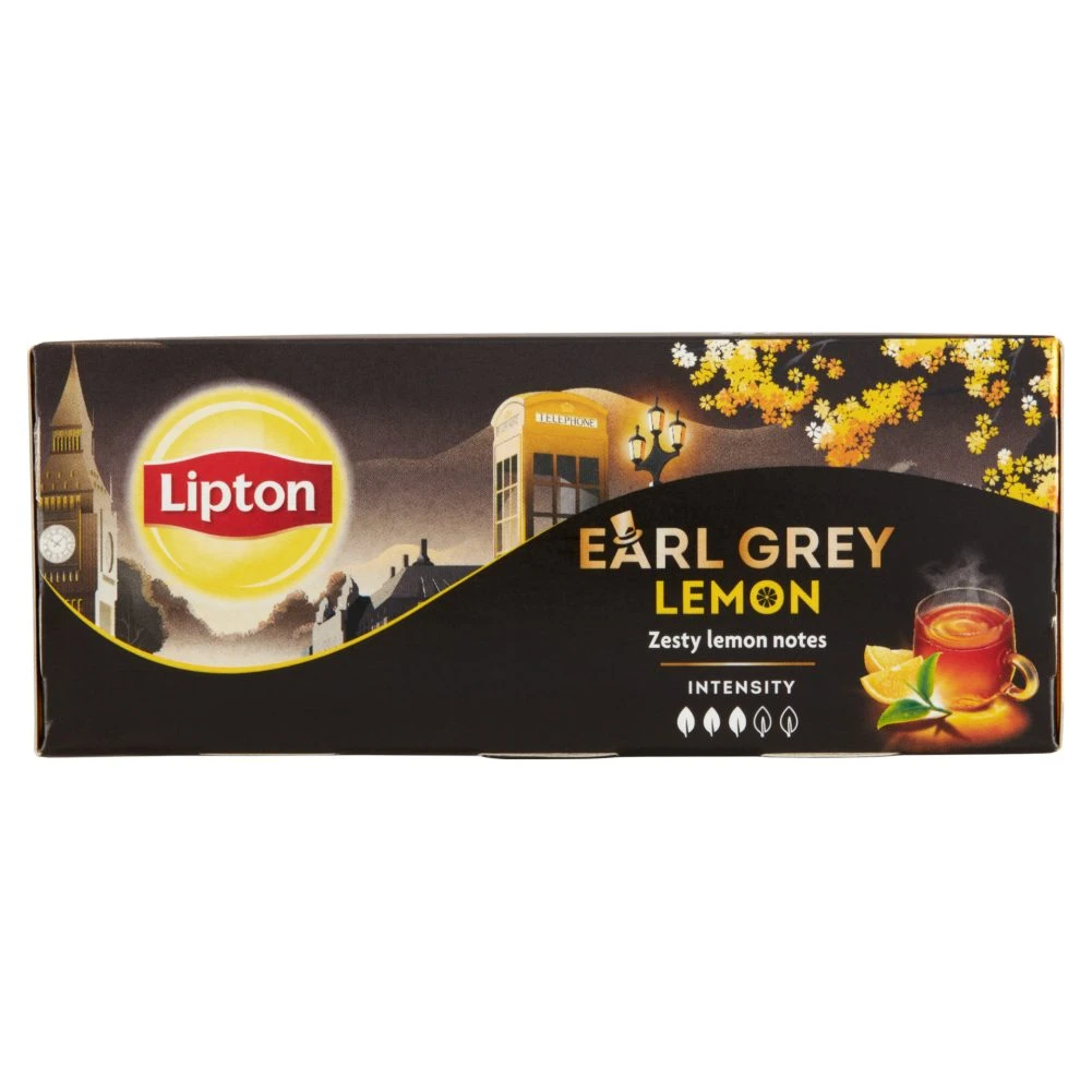 Lipton Earl Grey citrom ízű fekete tea 25 filter