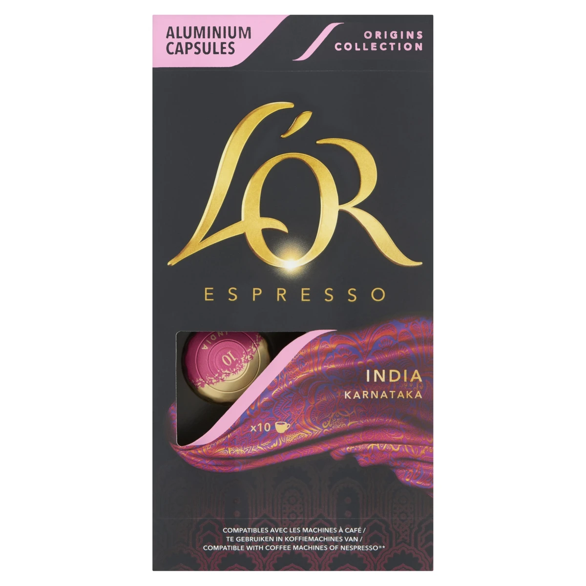 L'OR Espresso India Karnataka őrölt pörkölt kávé kapszulában 10 db 52 g
