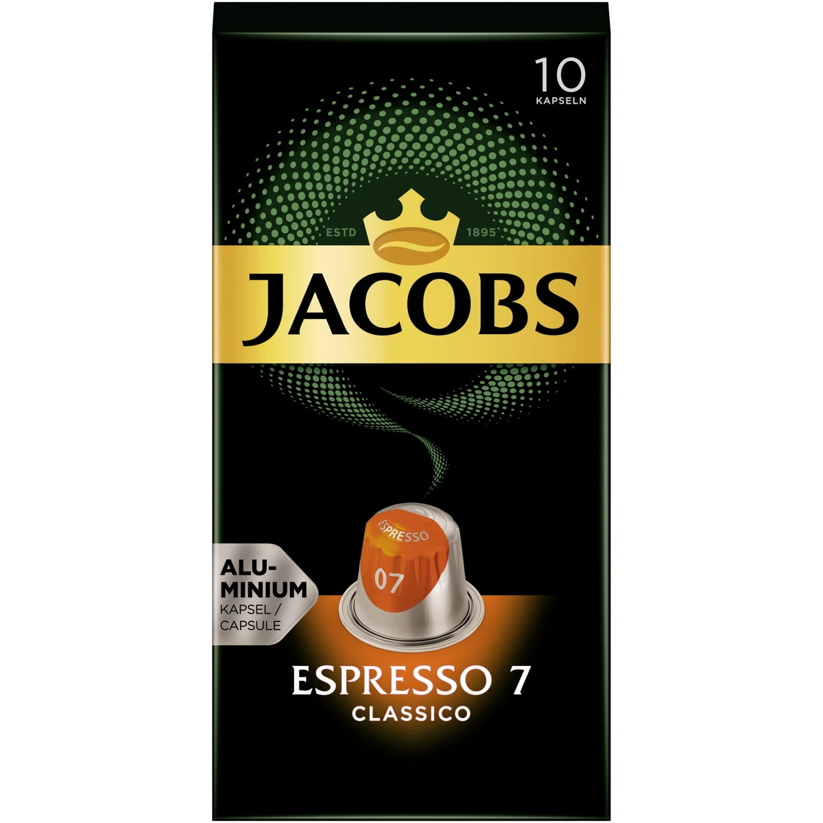 Jacobs Espresso 7 Classico őrölt pörkölt kávé kapszulában 10 db 52 g