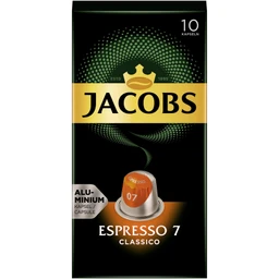Jacobs Jacobs Espresso 7 Classico őrölt pörkölt kávé kapszulában 10 db 52 g