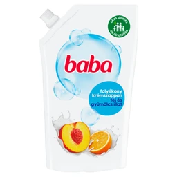 Baba Baba tej és gyümölcsillat folyékony krémszappan utántöltő 500 ml