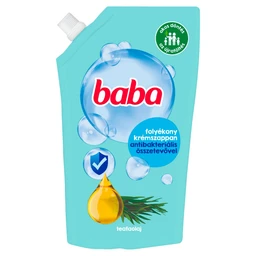 Baba Baba Folyékony szappan utántöltő antibakteriális hatású, teafaolajjal, 500 ml