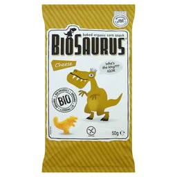 BioSaurus BioSaurus BIO sajtos ízű extrudált kukoricás snack 50 g