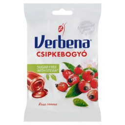 Verbena Verbena töltött keménycukorka csipkebogyó kivonattal, édesítőszerekkel és C vitaminnal 60 g