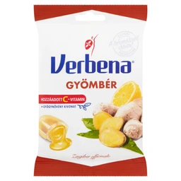 Verbena Verbena töltött keménycukorka gyömbérrel és C vitaminnal 60 g
