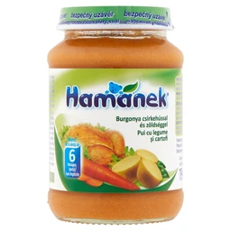 Hamánek Hamánek burgonya csirkehússal és zöldséggel bébiétel 6 hónapos kortól 190 g