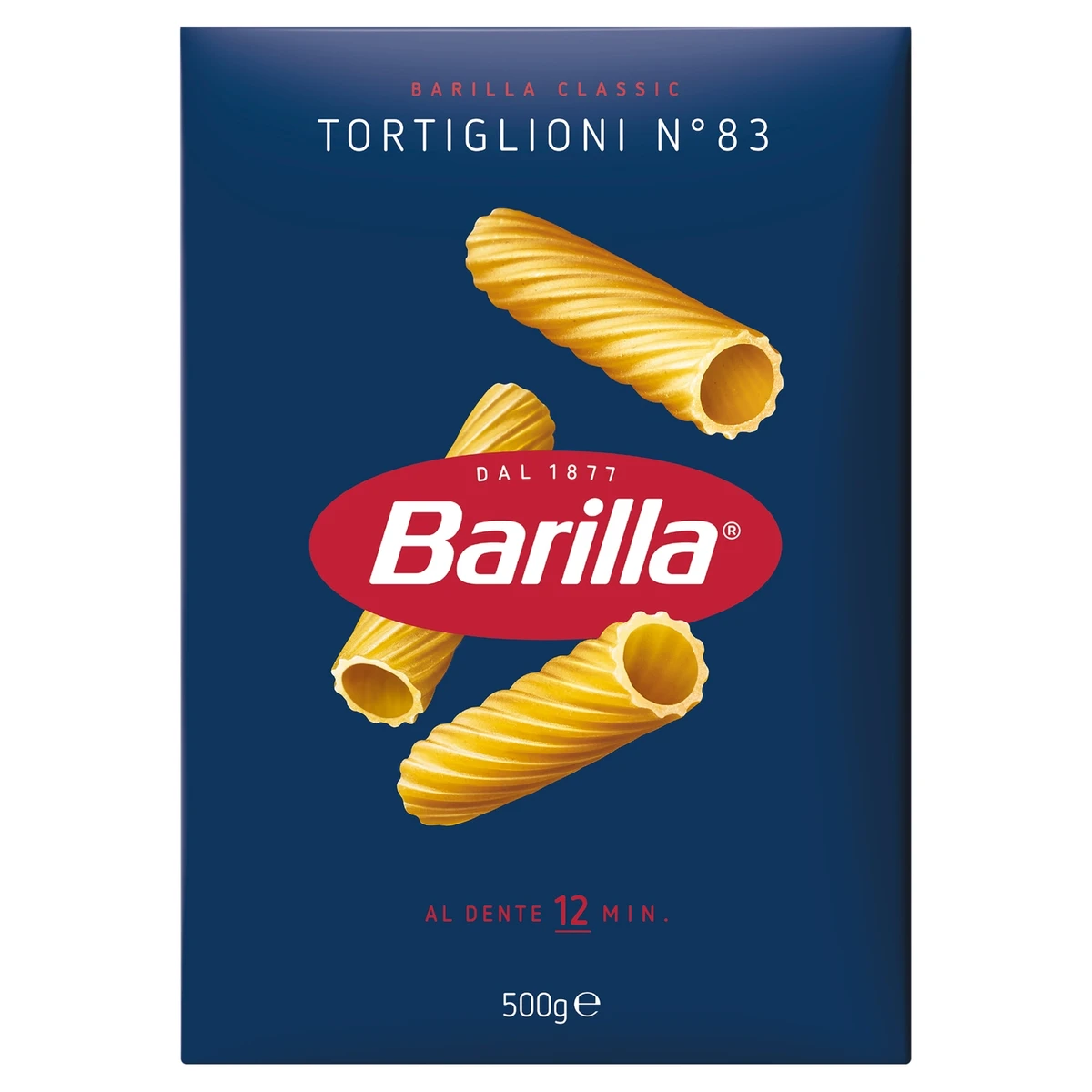 Barilla Tortiglioni apró durum száraztészta 500 g