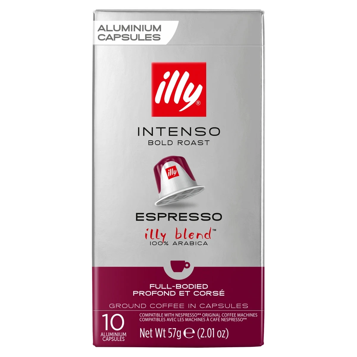 Illy Espresso Intenso őrölt pörkölt kávé kapszulában 10 db 57 g