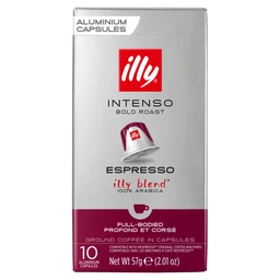 Illy Illy Espresso Intenso őrölt pörkölt kávé kapszulában 10 db 57 g