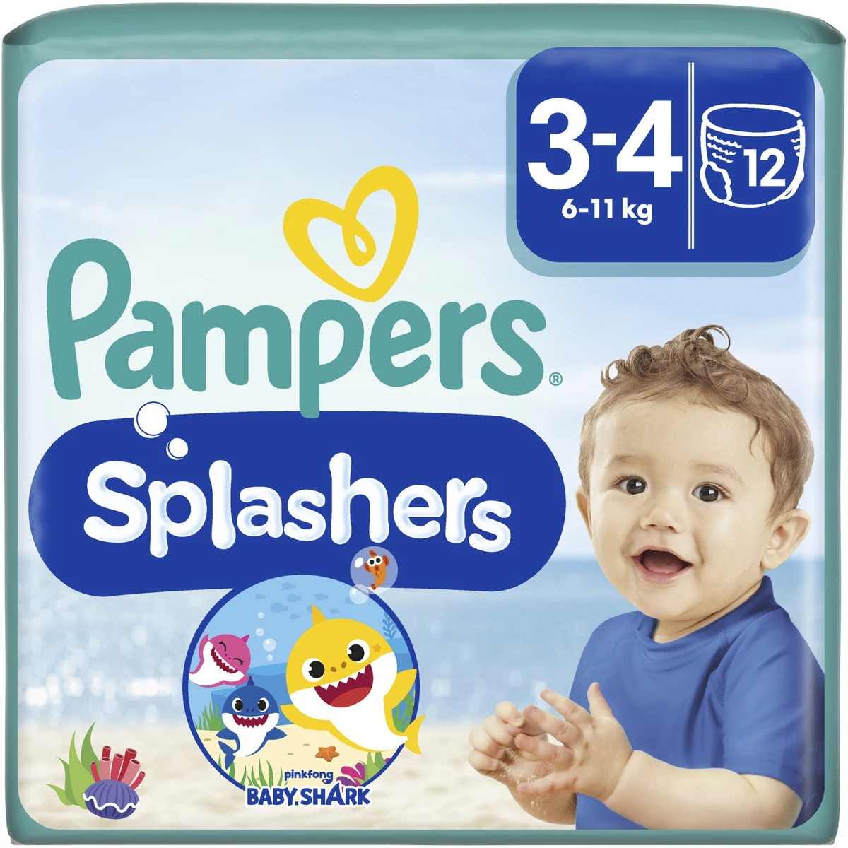 Pampers Splashers 3 as Méretű, 12 Eldobható Úszópelenka