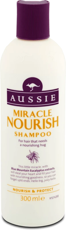 Aussie Miracle Nourish Sampon, Tápláló Simogatás, 300 ml