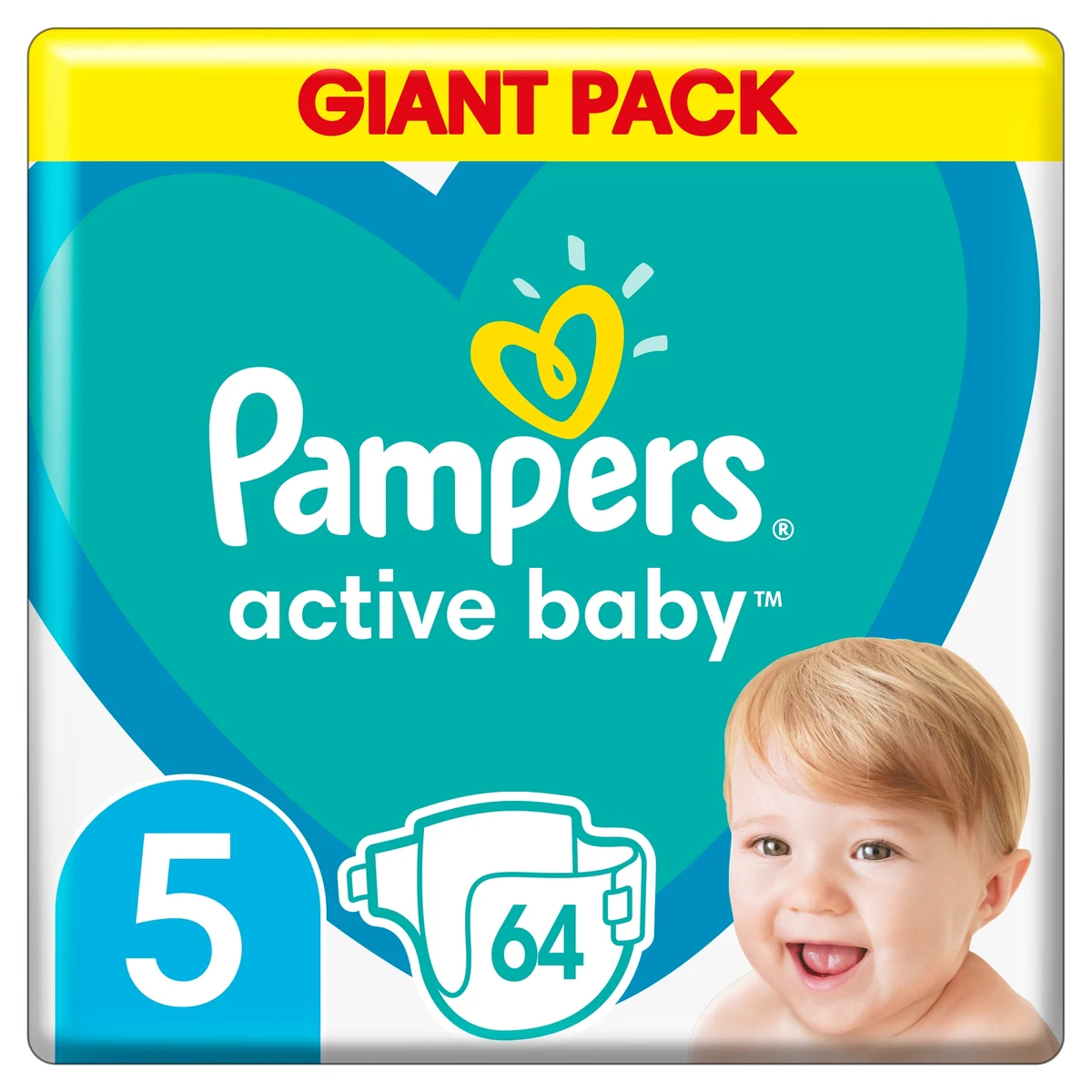 Pampers Active Baby dry Pelenka 5 Junior 64 Db