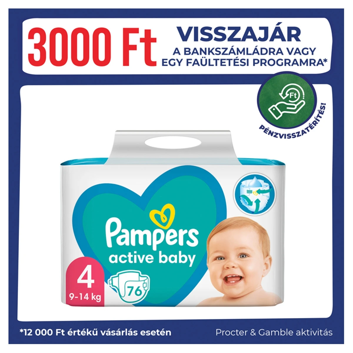 Pampers Active Baby dry Pelenka 4 Maxi 76 Db
