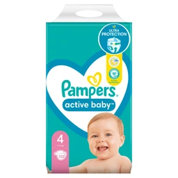 Pampers Pampers Active Baby, 4 as Méret, 132 db Pelenka, 9 14 kg