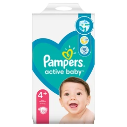 Pampers Pampers Active Baby, 4+ os Méret, 120 db Pelenka, 10–15 kg