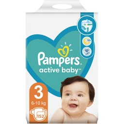 Pampers Pampers Active Baby, 3 as Méret, 152 db Pelenka, 6–10 kg