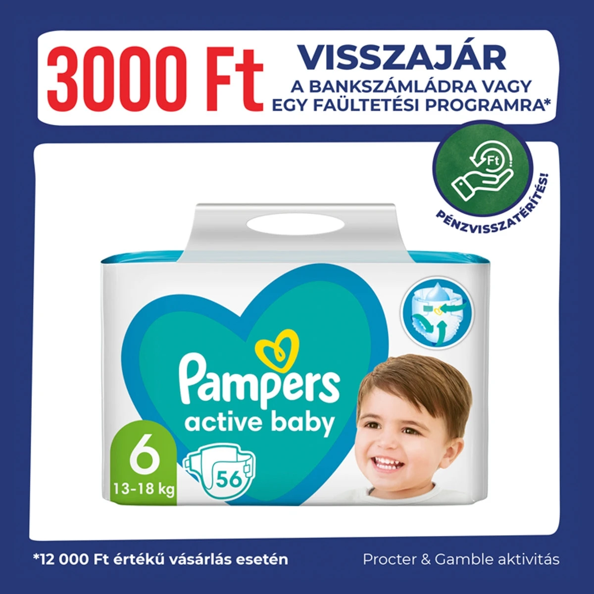 Pampers Active Baby dry Pelenka 6 Extra Large 56 Db