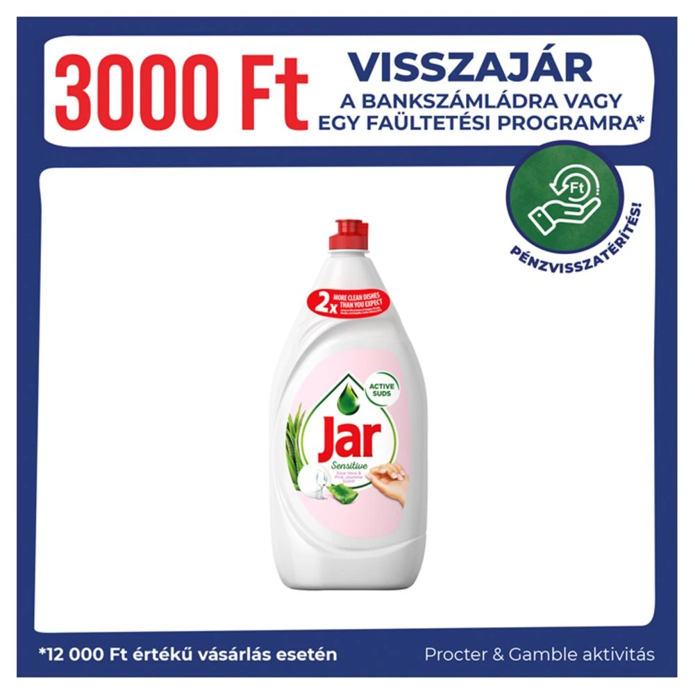 Jar Sensitive Aloe Vera & Pink Jasmin Mosogatószer, 1,35 l