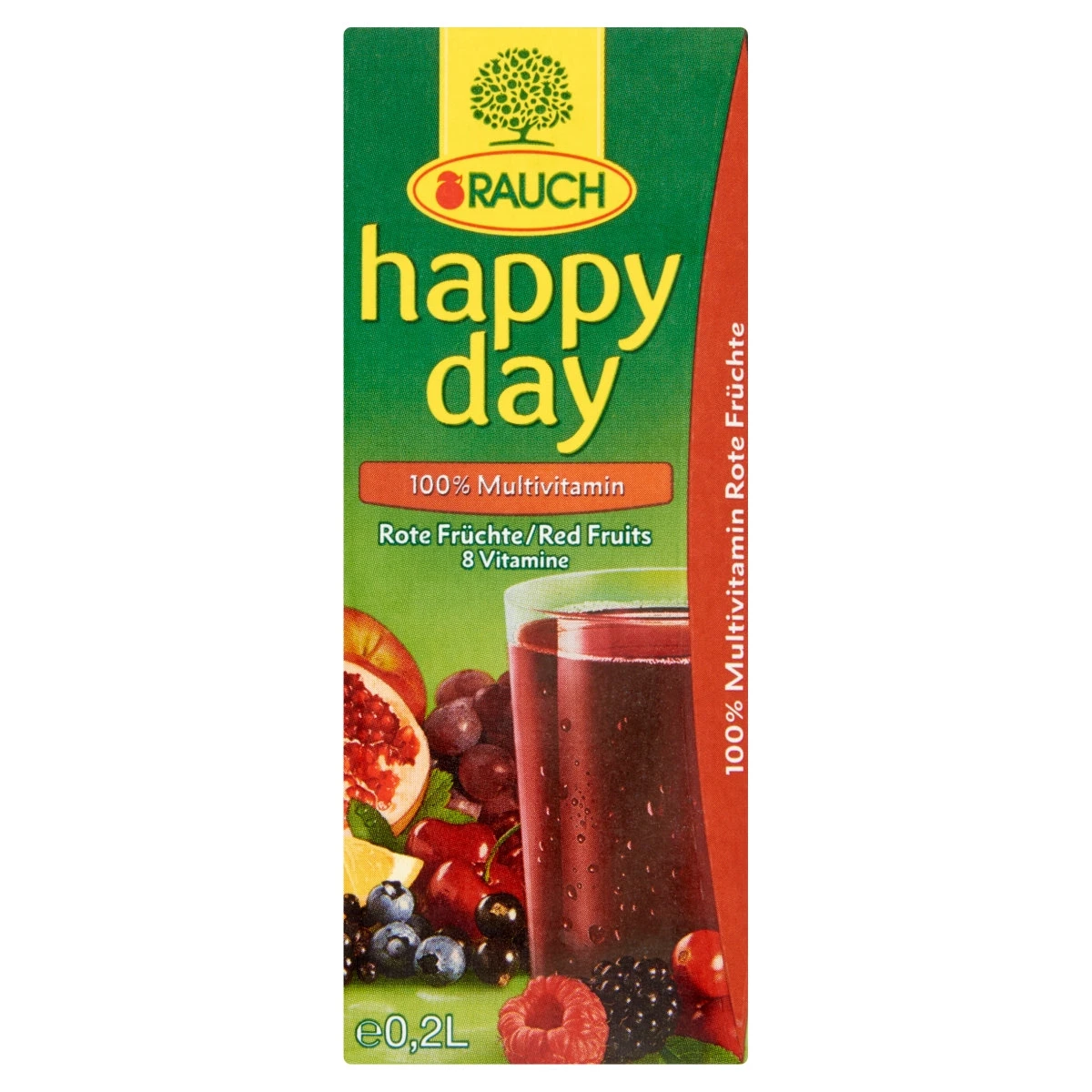 Rauch Happy Day 100% Multivitamin vegyes gyümölcslé 8 vitaminnal 0,2 l