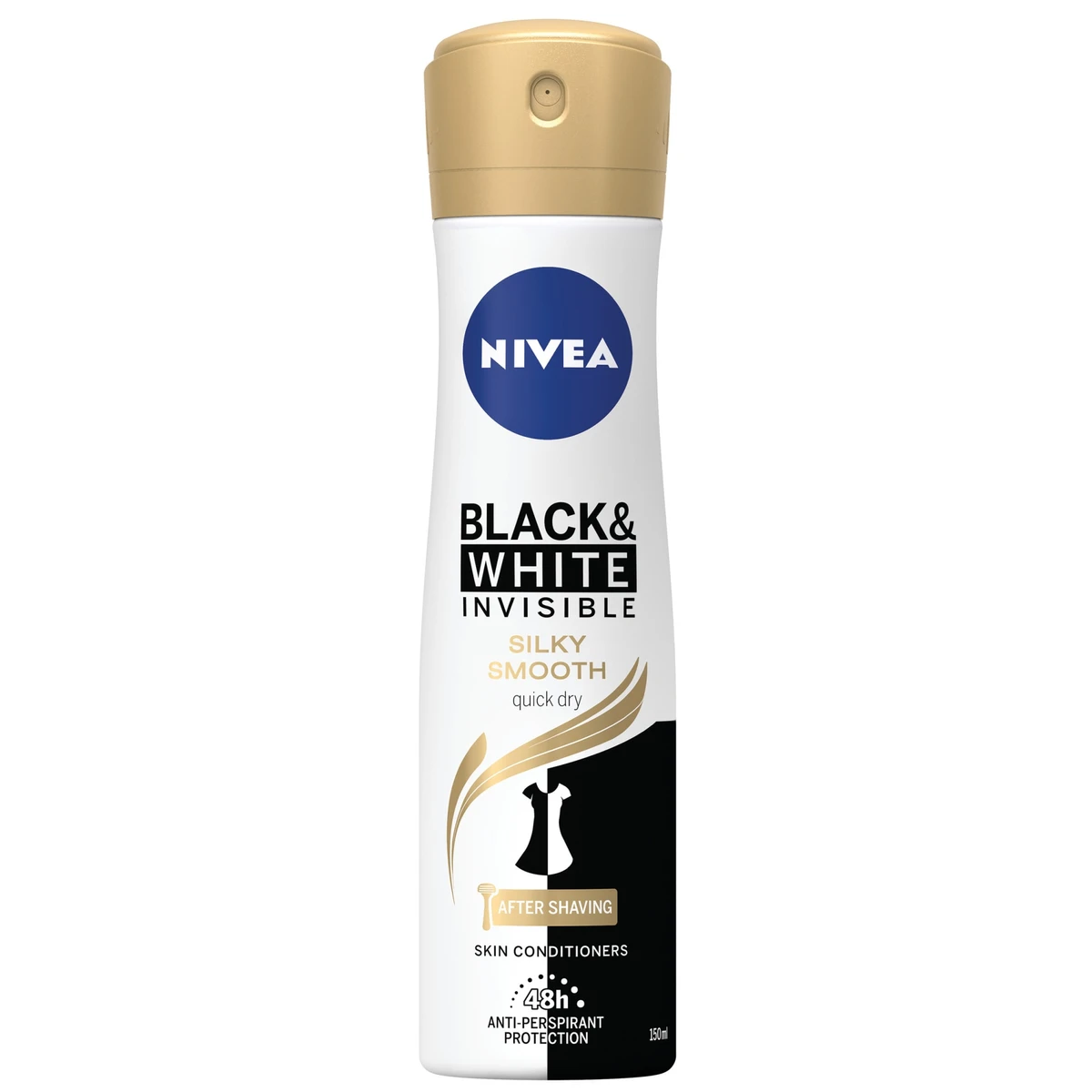 NIVEA Black & White Invisible Silky Smooth izzadásgátló 150 ml