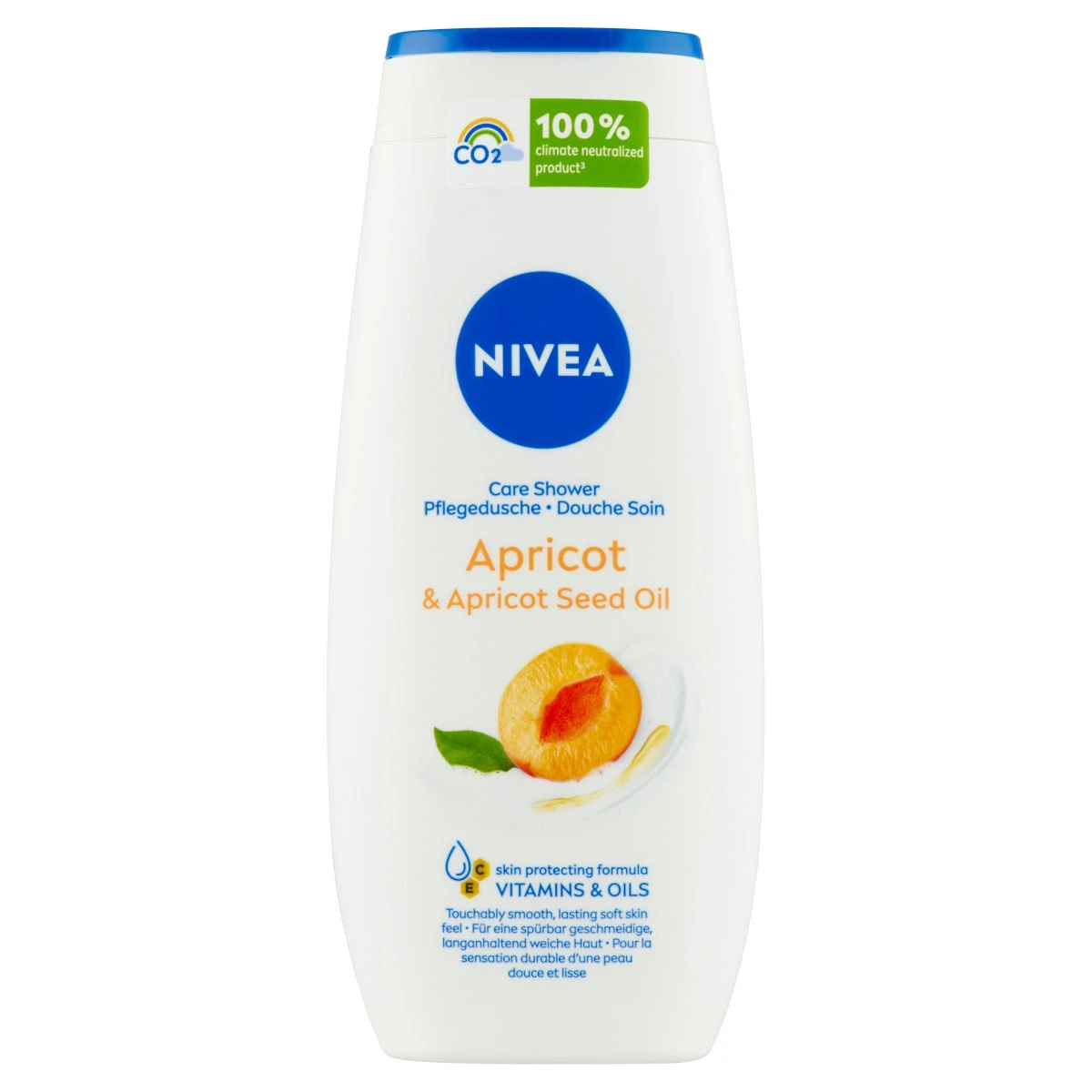 NIVEA Tusfürdő care & apricot, 250 ml