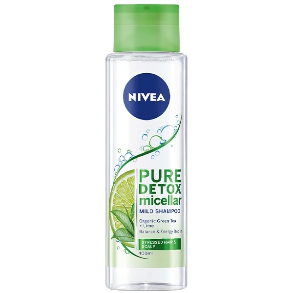 NIVEA Hair Sampon micellás pure detox, 400 ml