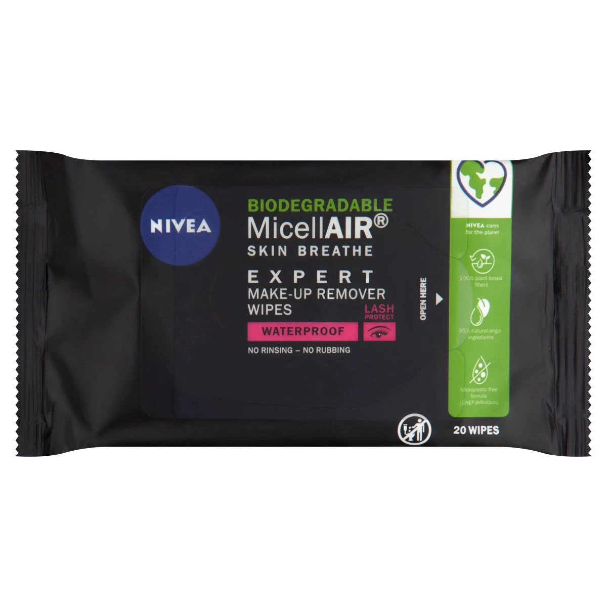 NIVEA MicellAir Skin Breathe Expert micellás arctisztító kendő 20 db