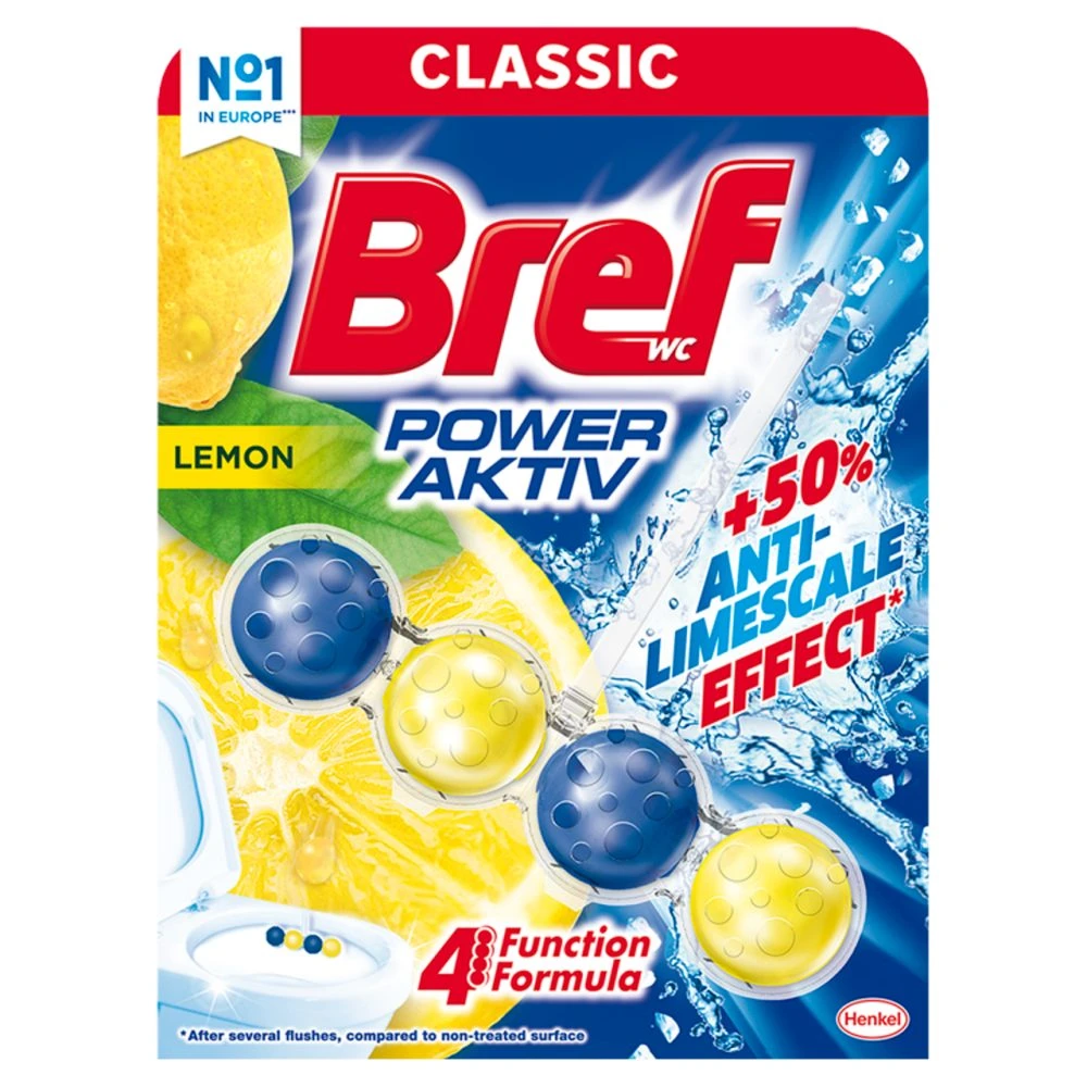Bref Power Aktiv Lemon WC-frissítő, 50 g