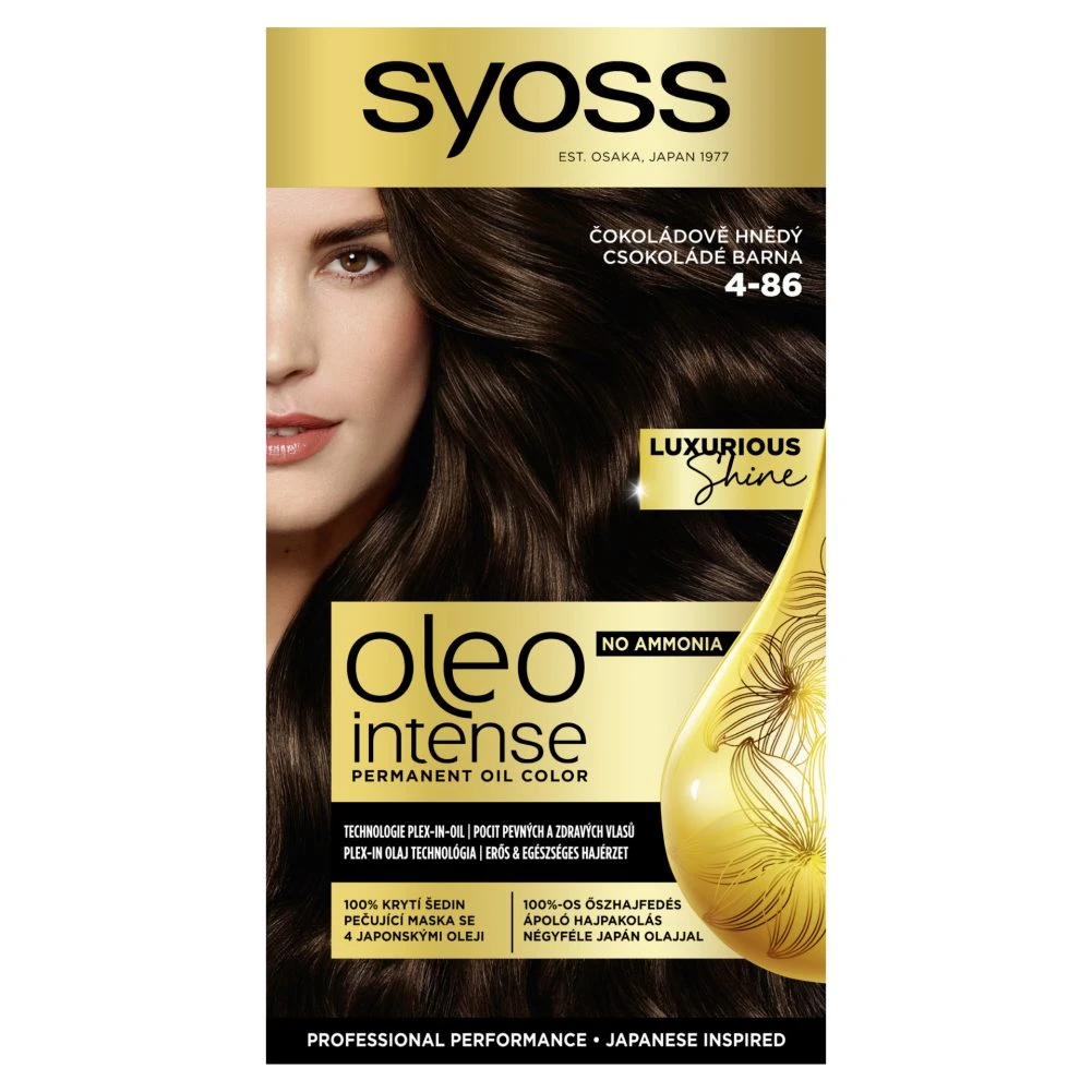 Syoss Color Oleo intenzív olaj hajfesték 4 86 csokoládé barna