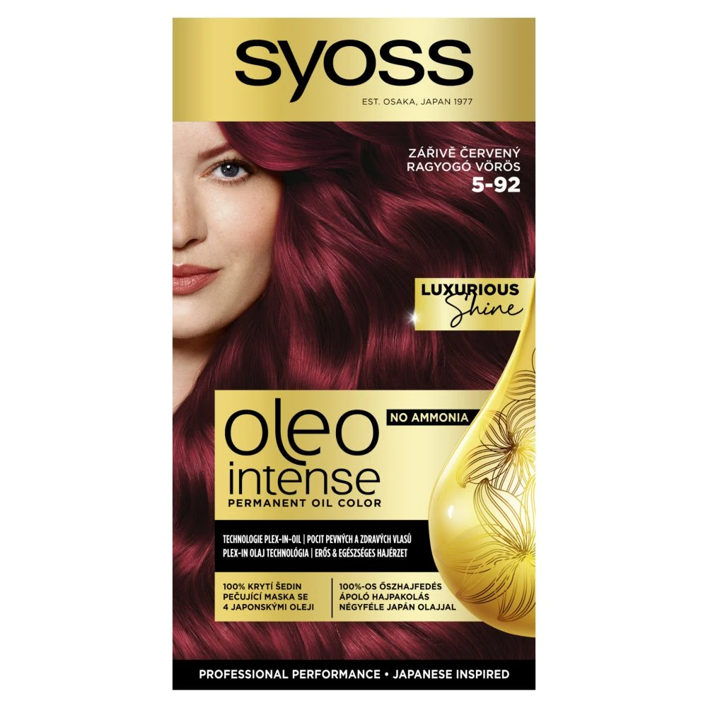 Syoss Color Oleo intenzív olaj hajfesték 5 92 ragyogó vörös