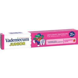 Vademecum Vademecum 2in1 fogkrém+szájöblítő Junior eper 6 éves kortól 75 ml
