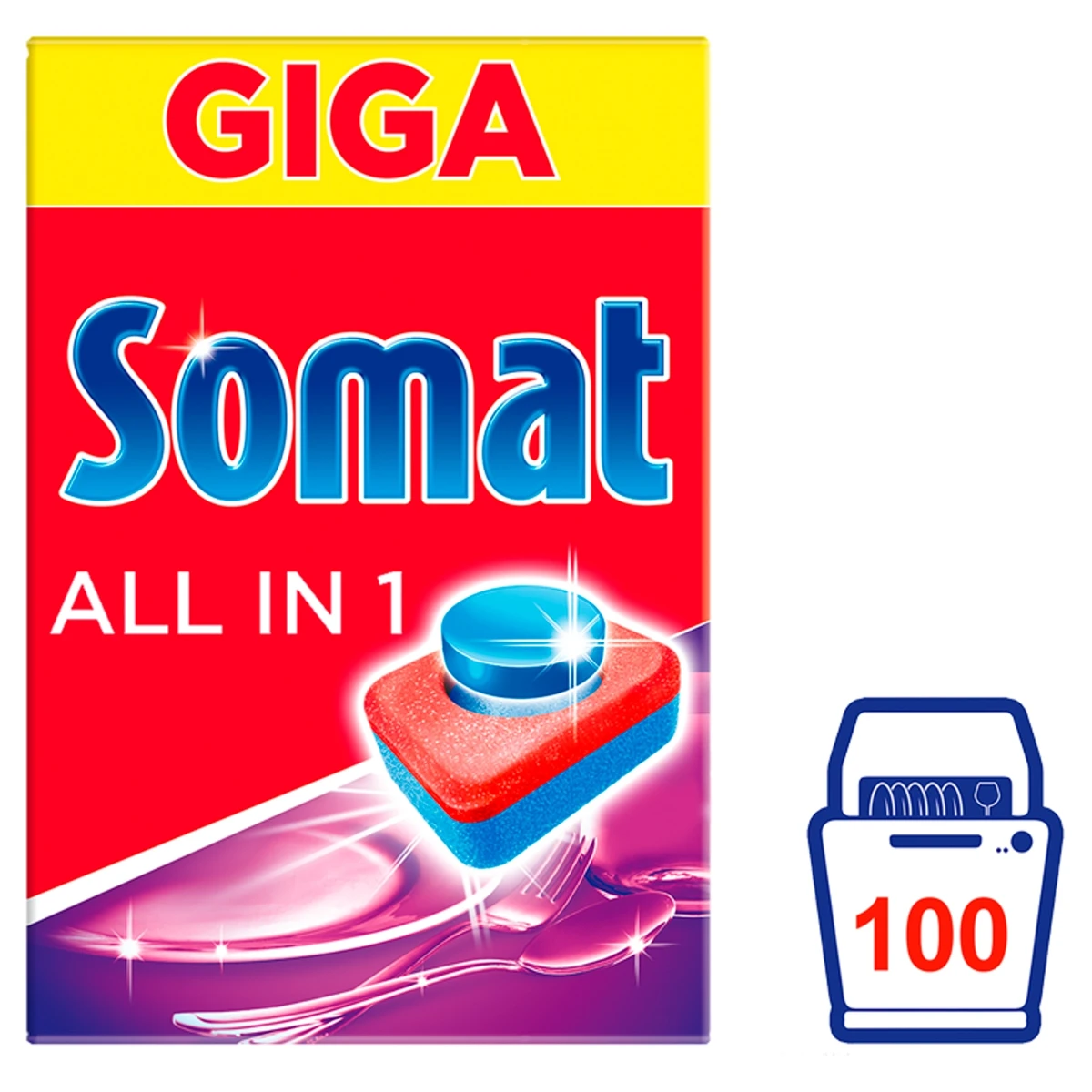 Somat All in One gépi mosogatószer tabletta 100 db 1800 g