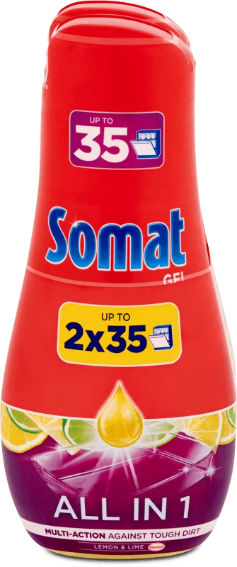 Somat Gépi mosogatószer gél All in One lemon, 1,26 l