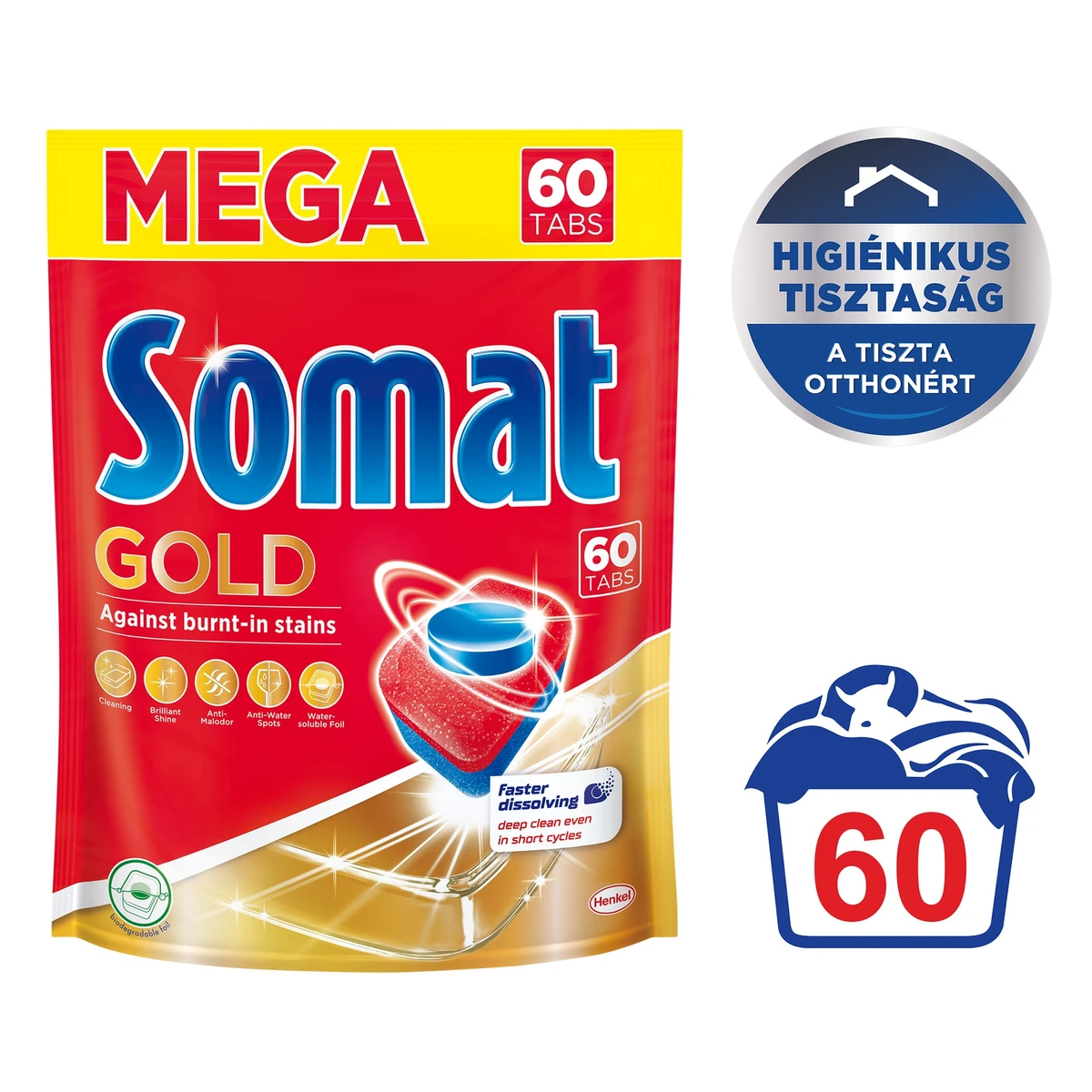 Somat Gold gépi mosogatótabletta 60 db