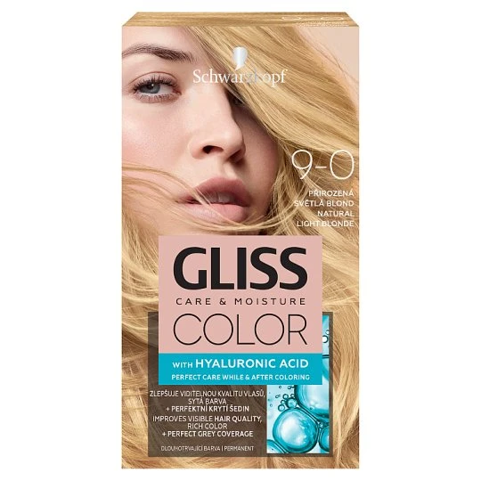 Schwarzkopf Gliss Color tartós hajfesték 9 0 Természetes világos szőke