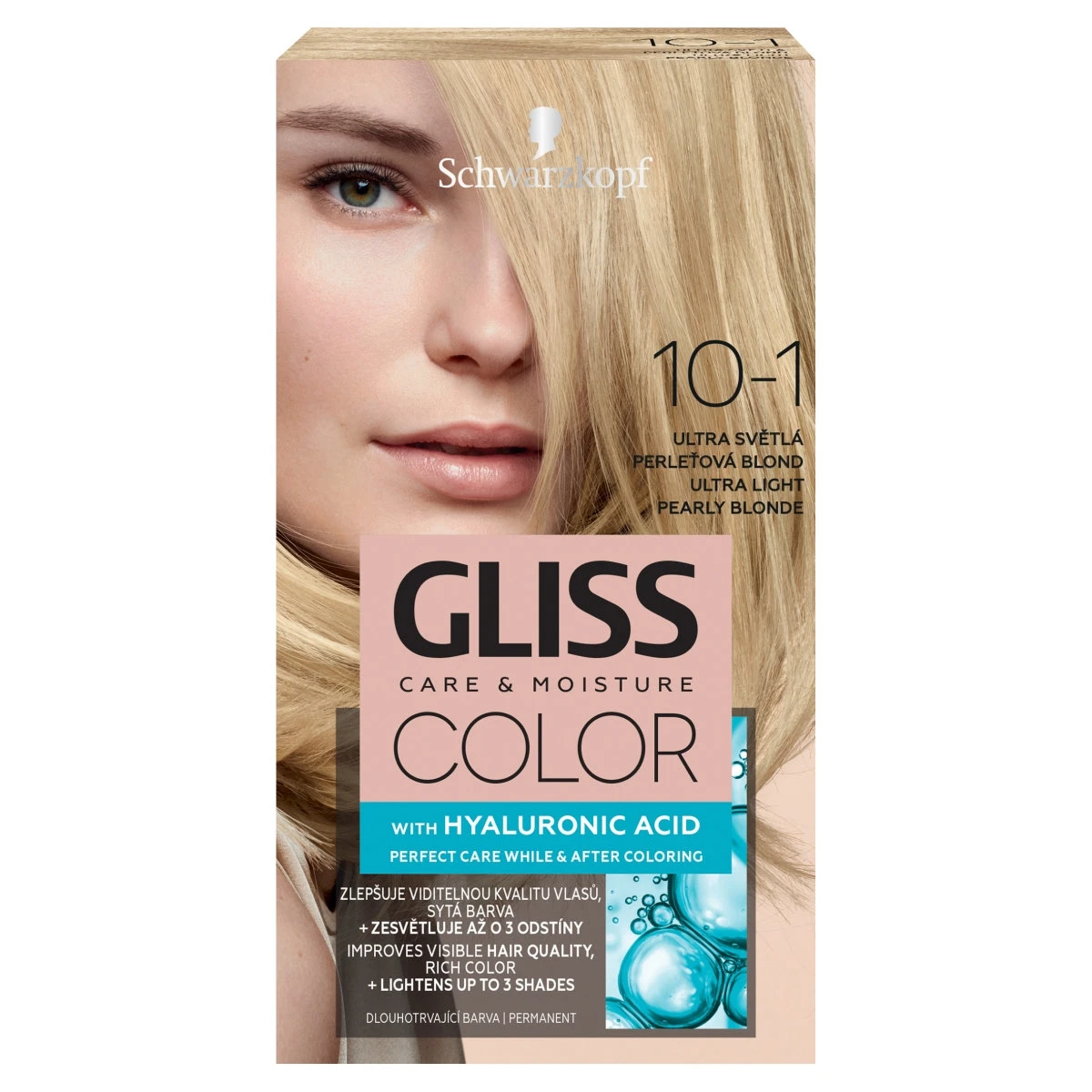 Schwarzkopf Gliss Color tartós hajfesték 10 1 Ultravilágos gyöngyszőke