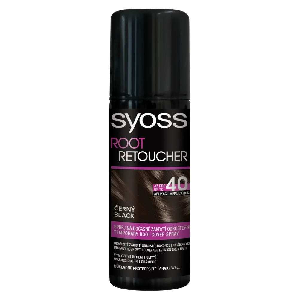 Syoss Root Retoucher Fekete lenövést elfedő hajszínező spray 120 ml