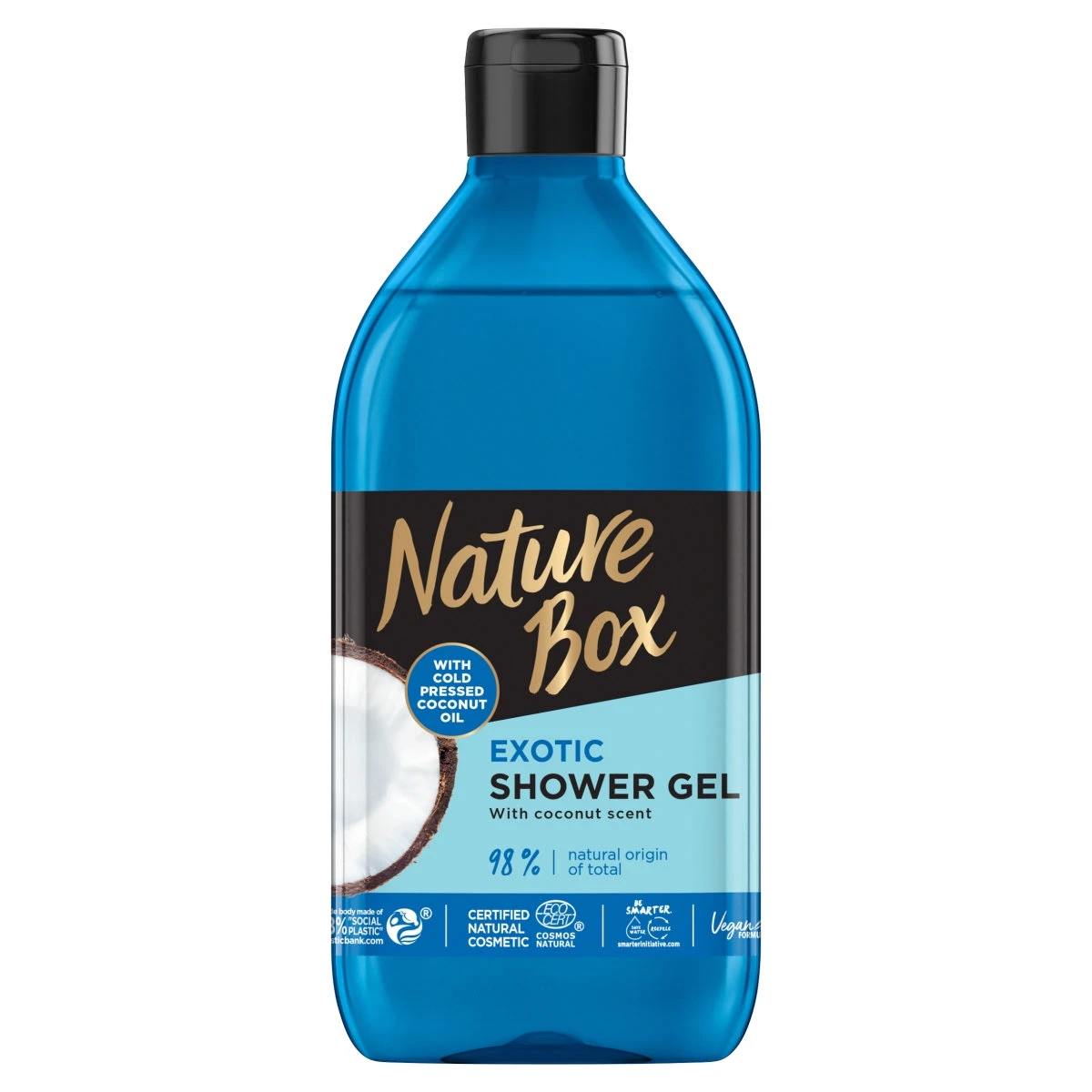 Nature Box Tusfürdő kókuszolajjal az ápolt bőrért, 385 ml