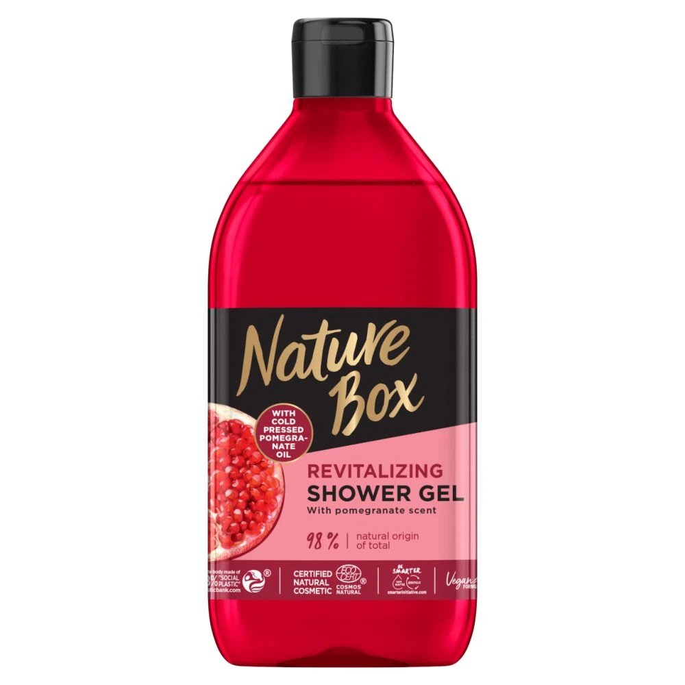 Nature Box Gránátalma tusfürdő a hidratált bőrért 385 ml
