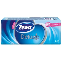ZEWA Zewa Deluxe 3 Rétegű Illatmentes Papírzsebkendő 10x10 Db
