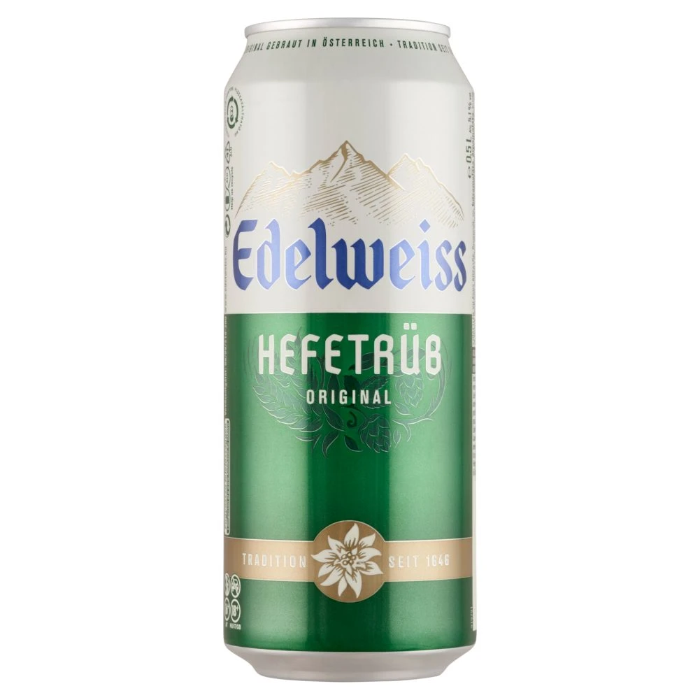 Edelweiss Hefetrüb szűretlen világos búzasör 5,3% 0,5 l doboz